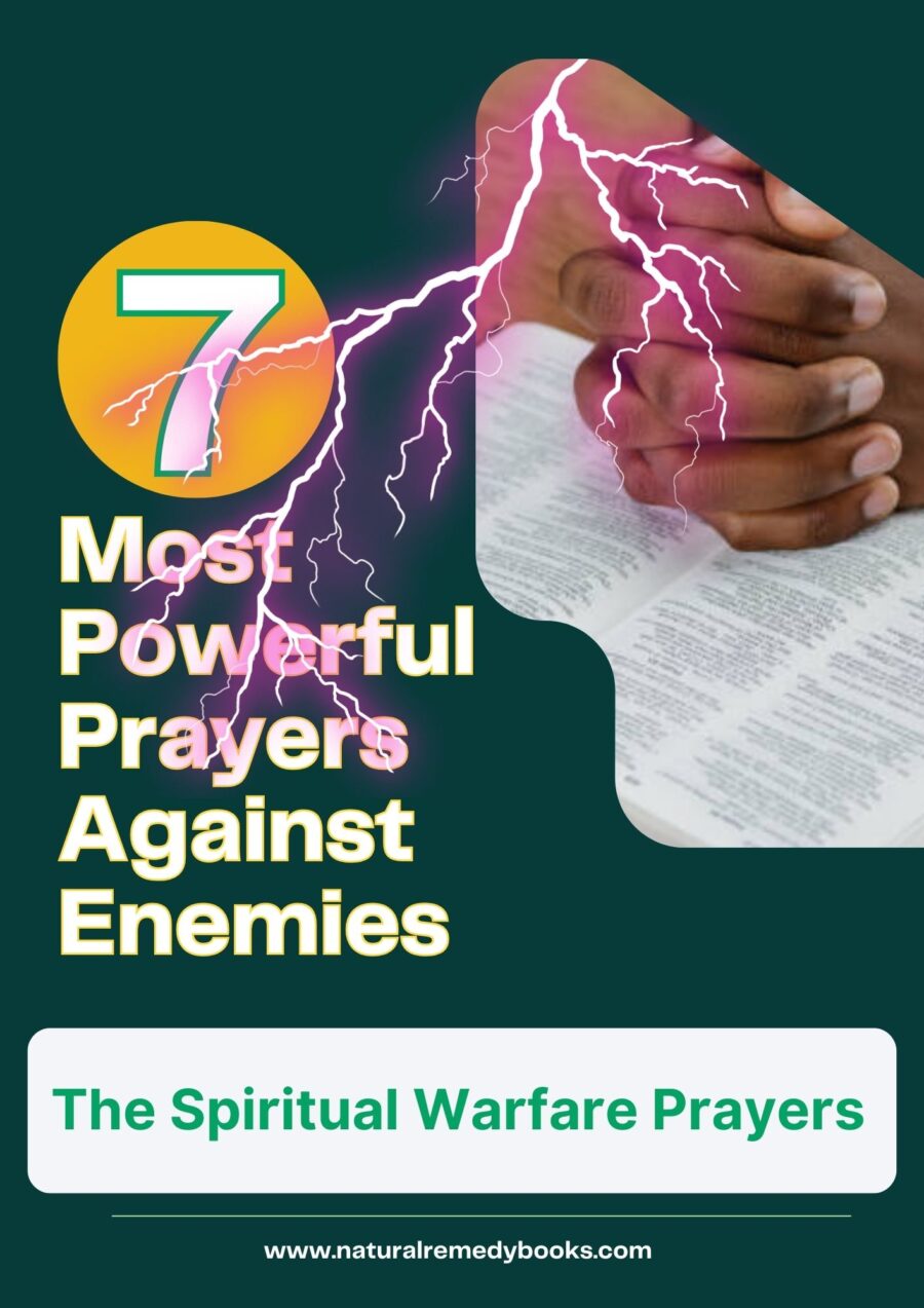 Hands clasped in prayer, symbolizing spiritual warfare prayers against enemies